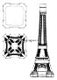 500ml Eiffel-torony üvegpalack